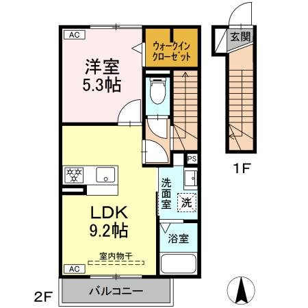 ハルモニア 202号室 間取り