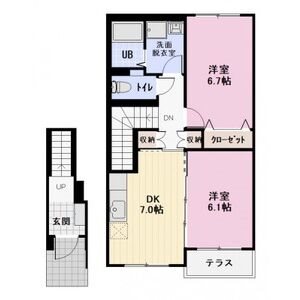 ユシェロB 202号室 間取り