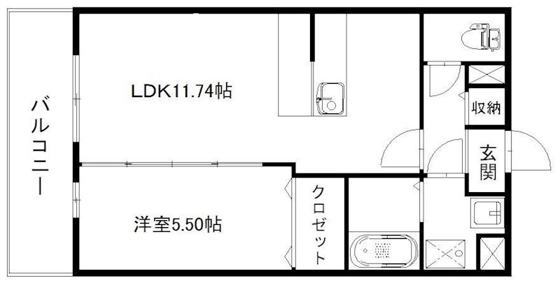 グランソレイユ 305号室 間取り