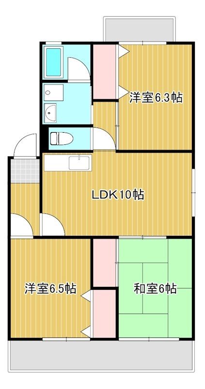 トップアイル 305号室 間取り