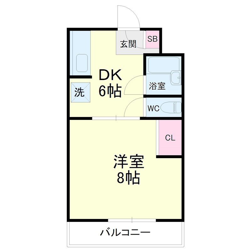アルバトロス高丘 202号室 間取り