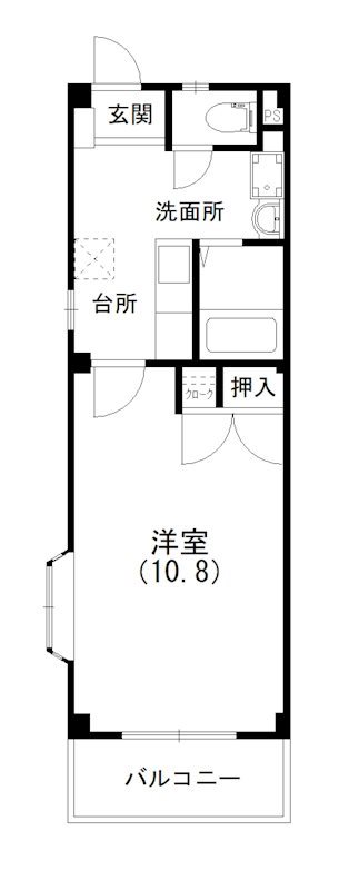 リバティー 205号室 間取り