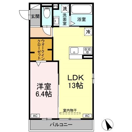 仮称　有玉北町PJ 201号室 間取り