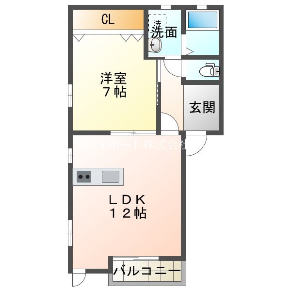 ヴェルデⅡ 104号室 間取り