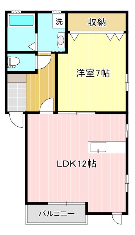 ヴェルデⅢ 105号室 間取り