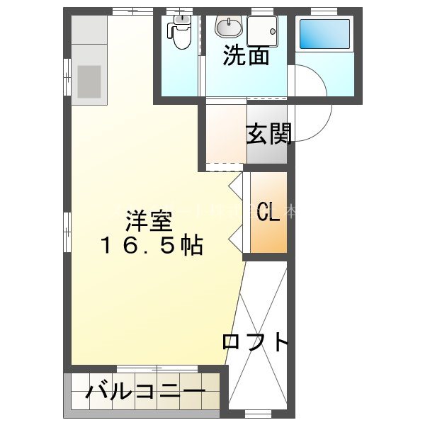ティアーク 102号室 間取り