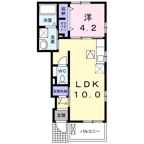 Ｃｈｅｒｒｙ　Ｂｌｏｓｓｏｍｓ 102号室 間取り