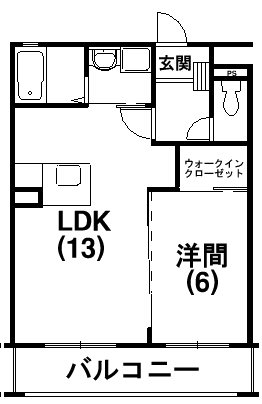 エクセルシア 306号室 間取り
