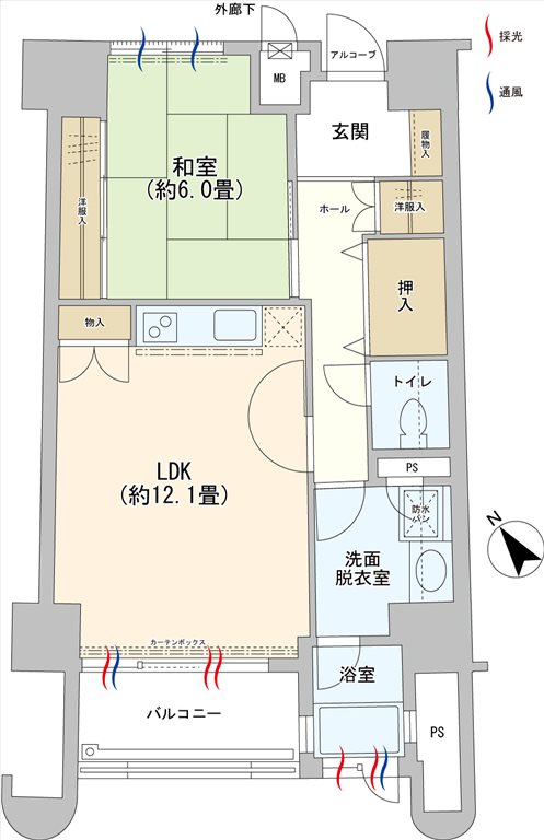 プリオール浜名湖 912号室 間取り