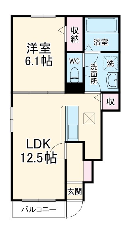 COMFORT 101号室 間取り