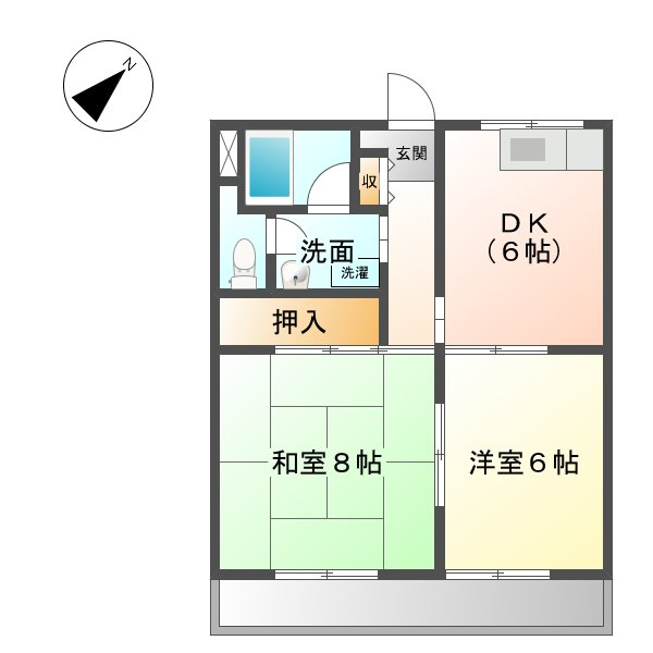 マンションみずほⅢ 301号室 間取り