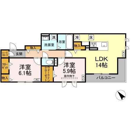 Deサーン　B棟 間取り