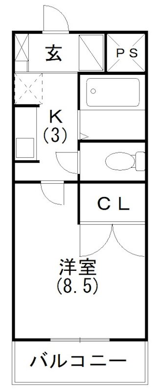 スペースG住吉 105号室 間取り