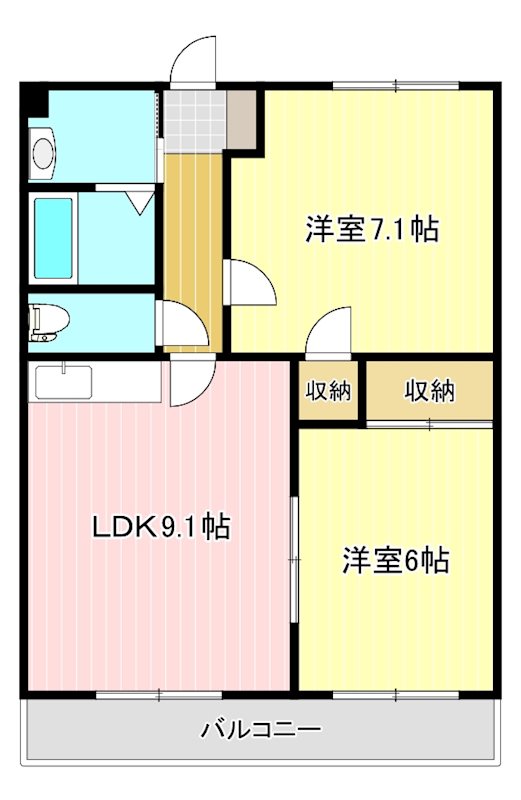 ベルデュール 105号室 間取り