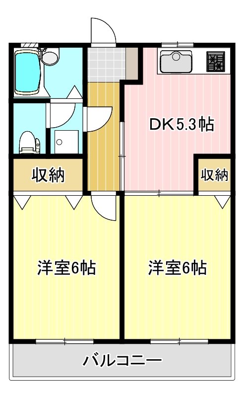 ビバリーハウス和合D 111号室 間取り