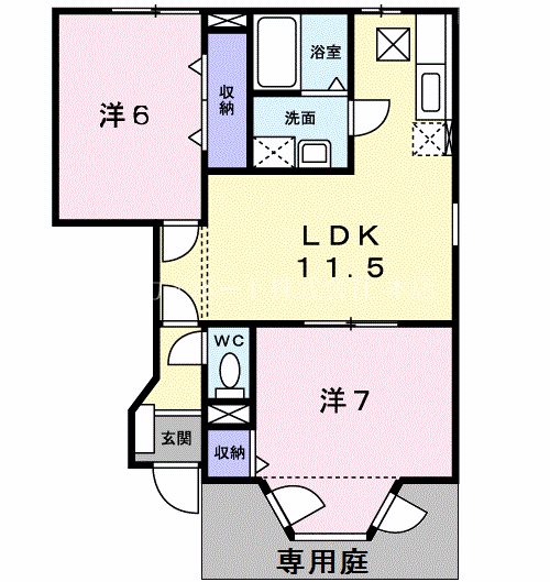 フレッシュヒルズ紅梅谷Ⅲ 間取り