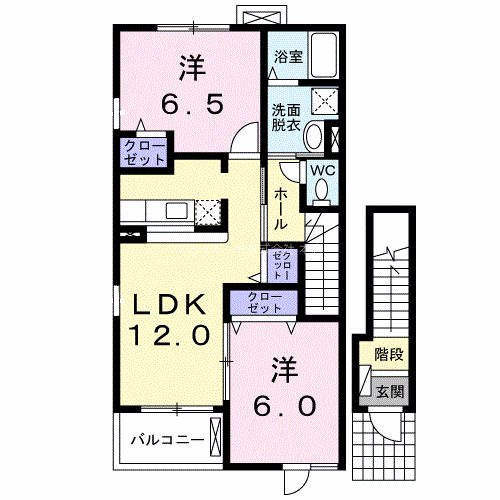 サンライズⅡ 201号室 間取り