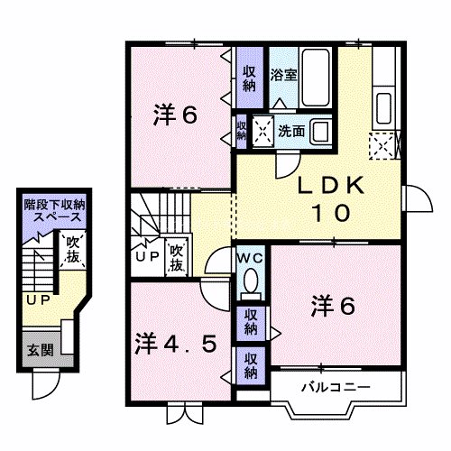 フレッシュヒルズ紅梅谷Ⅱ 間取り