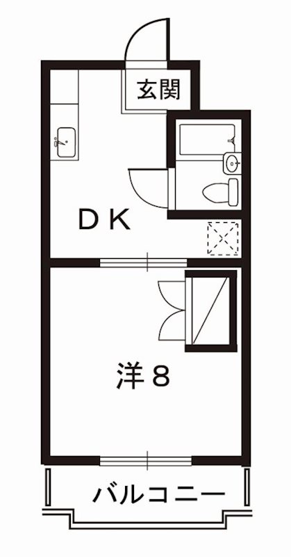 ウイング高丘Ｖ 103号室 間取り