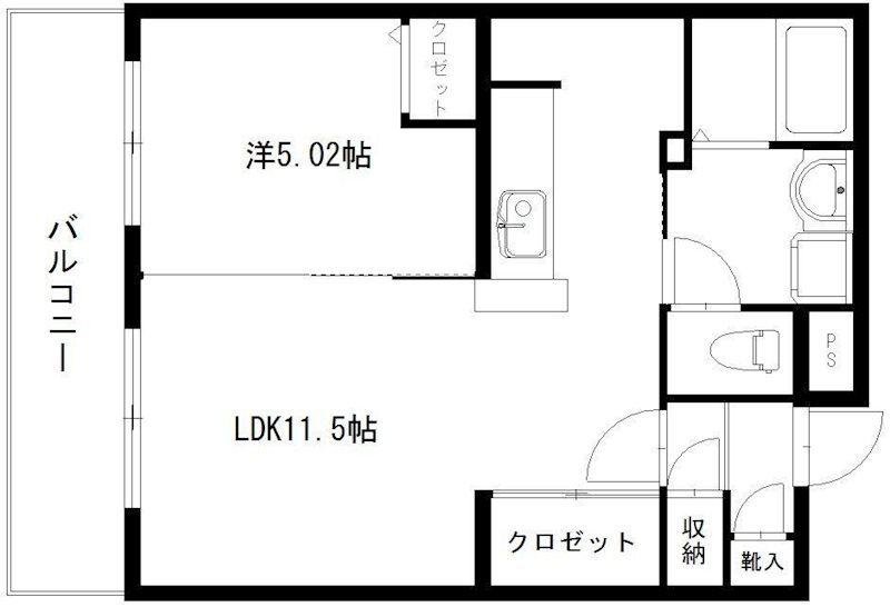 シルヴァーノ 102号室 間取り