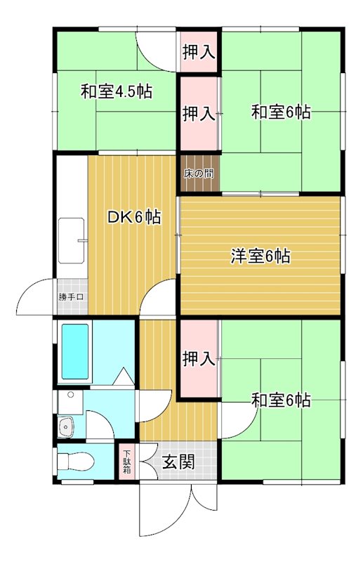 和合町貸家 間取り
