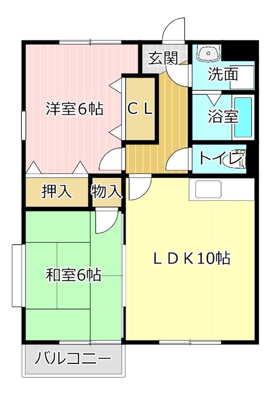 オーベルジュ葵 206号室 間取り