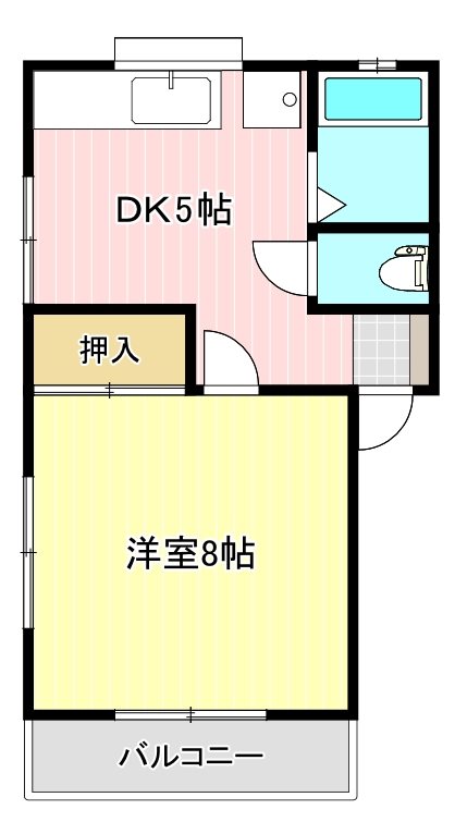 プチソフィアKAMO 201号室 間取り