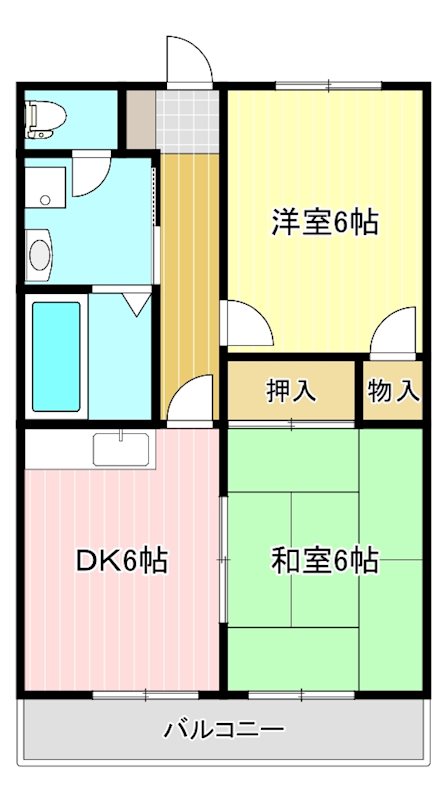 ポヌール半田 402号室 間取り