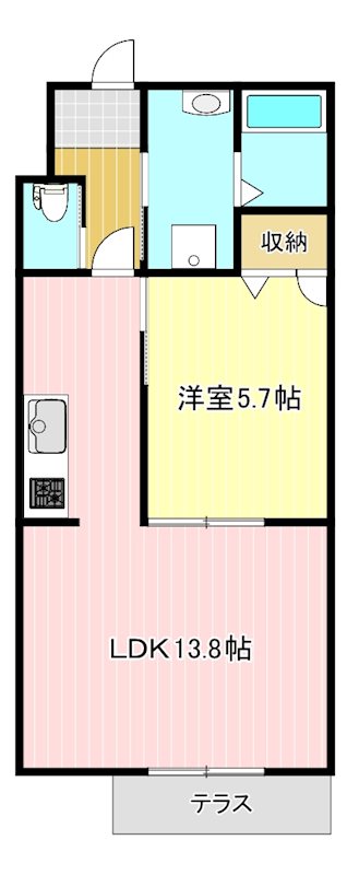 棒屋第４半田ハイツ 102号室 間取り