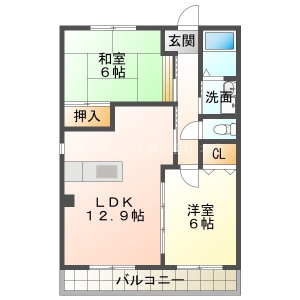 プレステージYamamoto 303号室 間取り