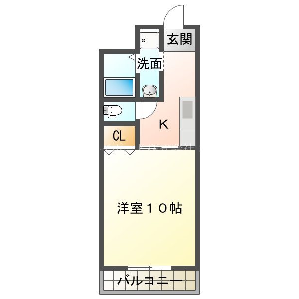 チェリーコート 201号室 間取り