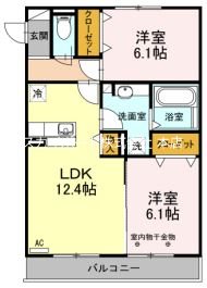 セジュール・フーキＣ 間取り