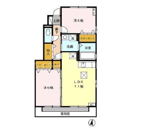 ロイヤルタウン染地台A 間取り
