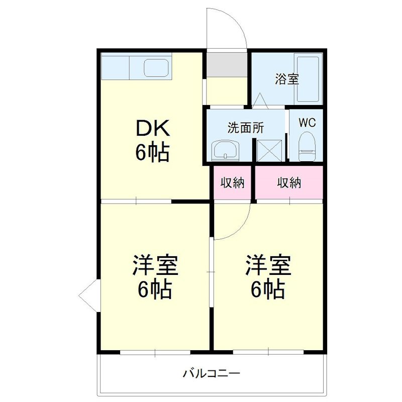 サンヒルス 106号室 間取り