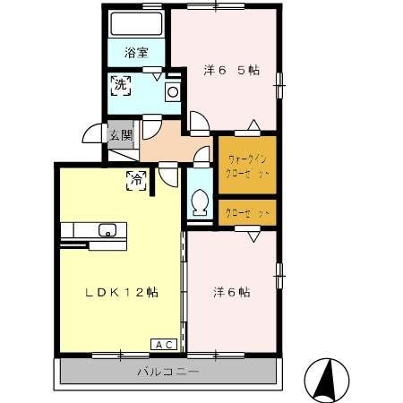 クレイン 201号室 間取り