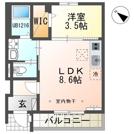 リオグランデ 102号室 間取り