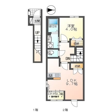 シェルル・スターテラス和合（仮） 206号室 間取り