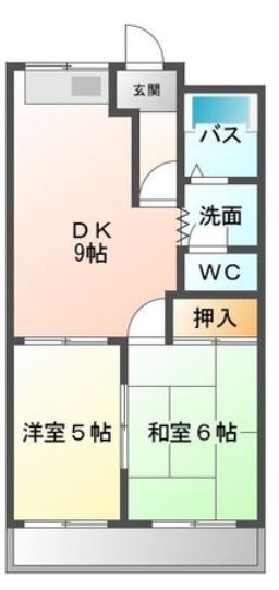ロイヤルヒルズ高丘 201号室 間取り