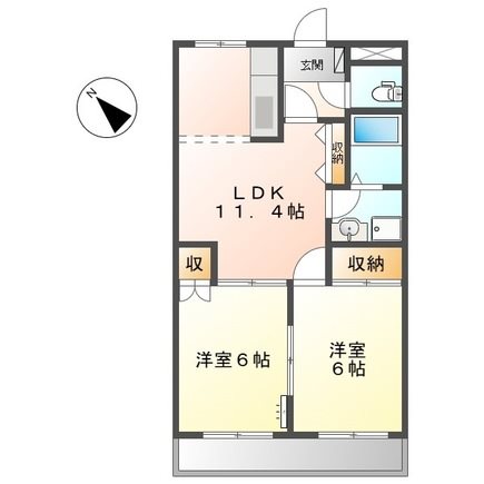 フルークハーフェン 203号室 間取り