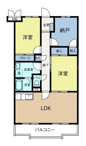 長屋マンション 106号室 間取り