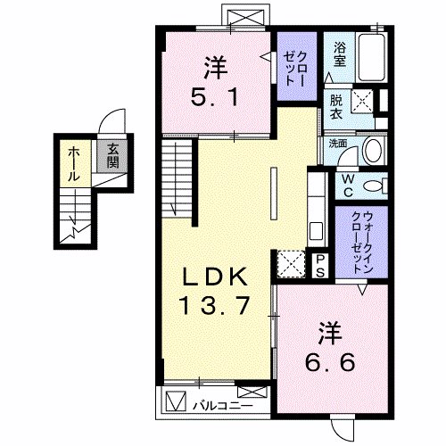 ノーブルパレス 405号室 間取り