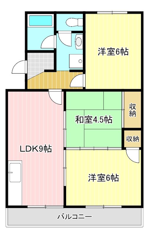 栁田マンション 303号室 間取り
