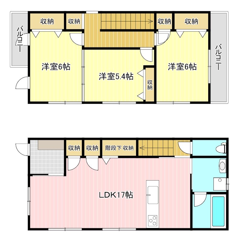 幸四丁目貸家（中） 間取り