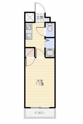 ドムスQ 201号室 間取り