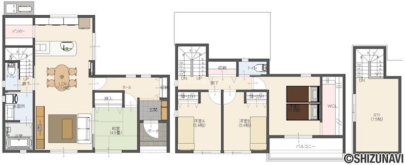 萩丘二丁目貸家 間取り