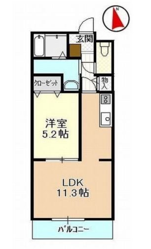 ハーヴェスト染地台Ⅱ 101号室 間取り