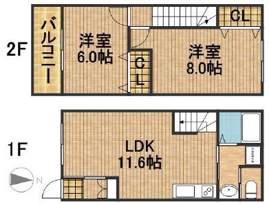 メゾネット初生 間取り