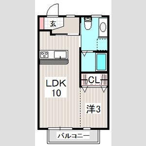 アビニヨン 203号室 間取り