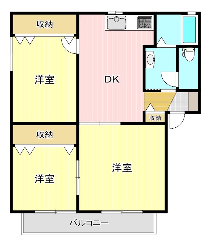 ディアージュD 101号室 間取り