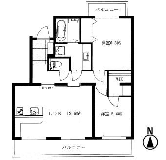 キーミハイツＡ 205号室 間取り